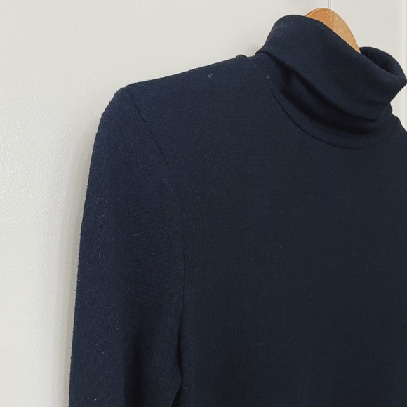 Zara | Black Knit Turtleneck Mini Dress | Size Small - Picture 2 of 2